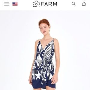 Farm Rio cowrie shell print wrap dress